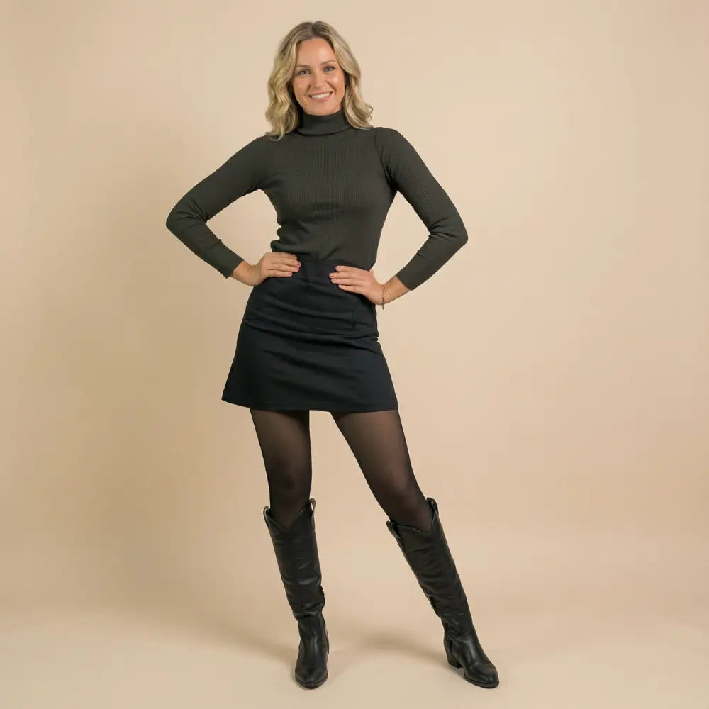 Transparent Effect Fleece Tights Lumea