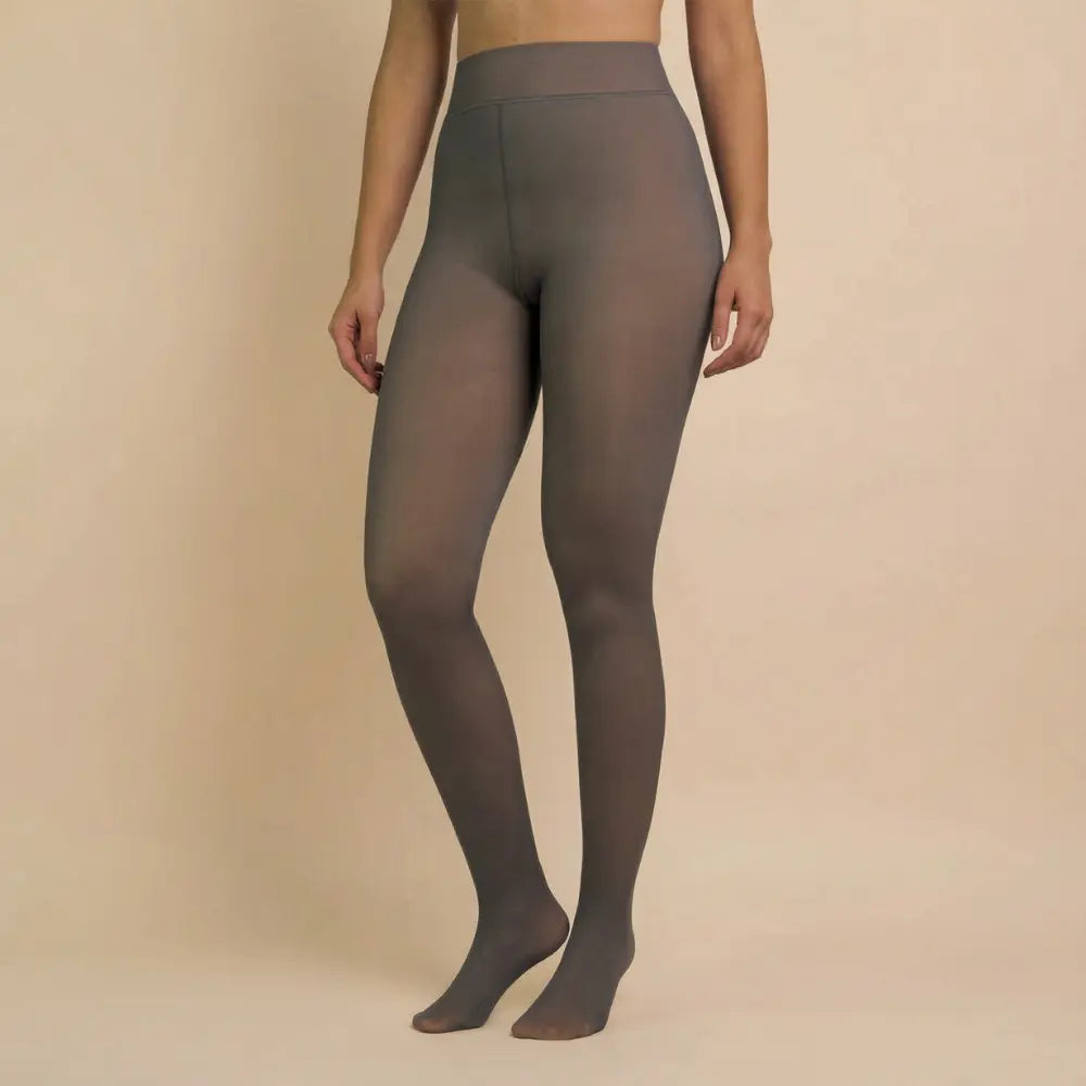 Transparent Effect Fleece Tights Lumea