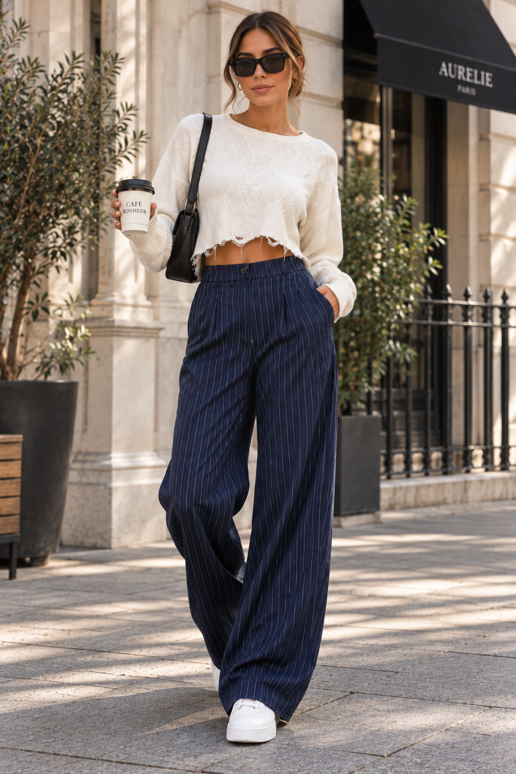 LILA DRAPED TAILORED PANTS