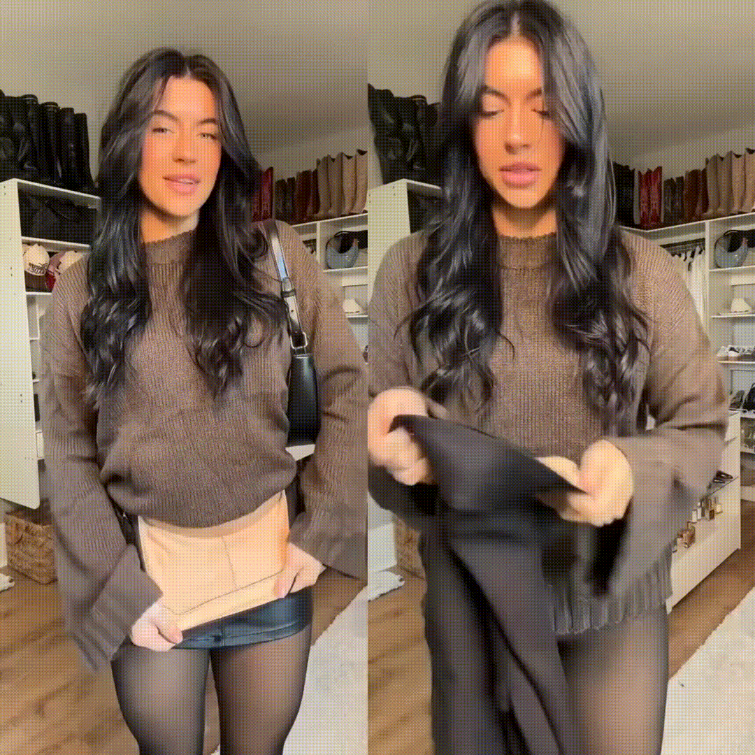 Transparent Effect Fleece Tights Lumea