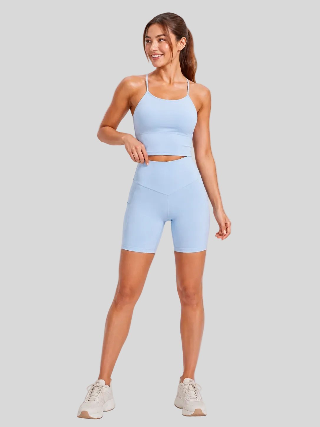 ALMA HIGH WAISTED POCKET BIKER SHORTS
