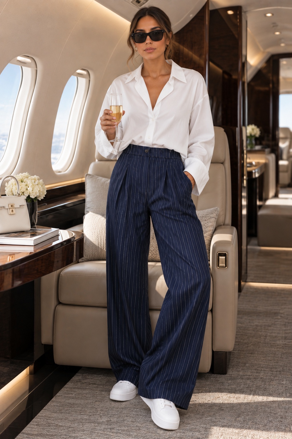 LILA DRAPED TAILORED PANTS