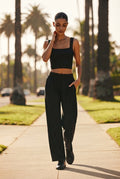 LEA TAILORED FLOW WIDE-LEG TROUSERS