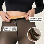 Transparent Effect Fleece Tights Lumea