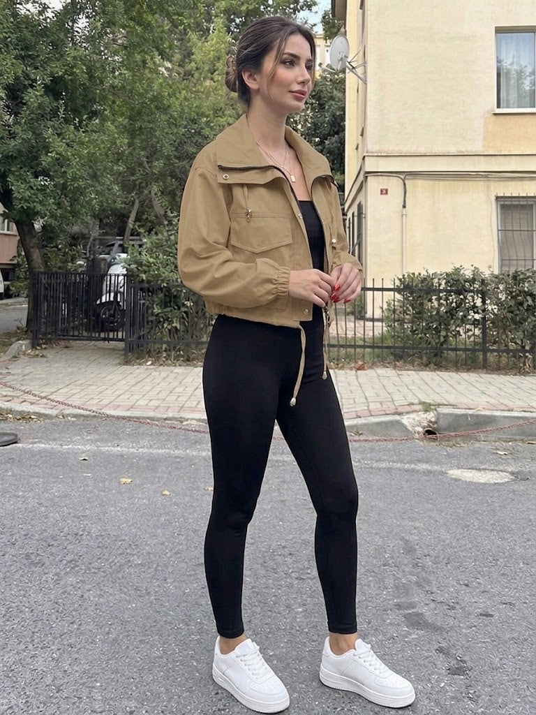 JULIA CROPPED UTILITY WINDBREAKER JACKET
