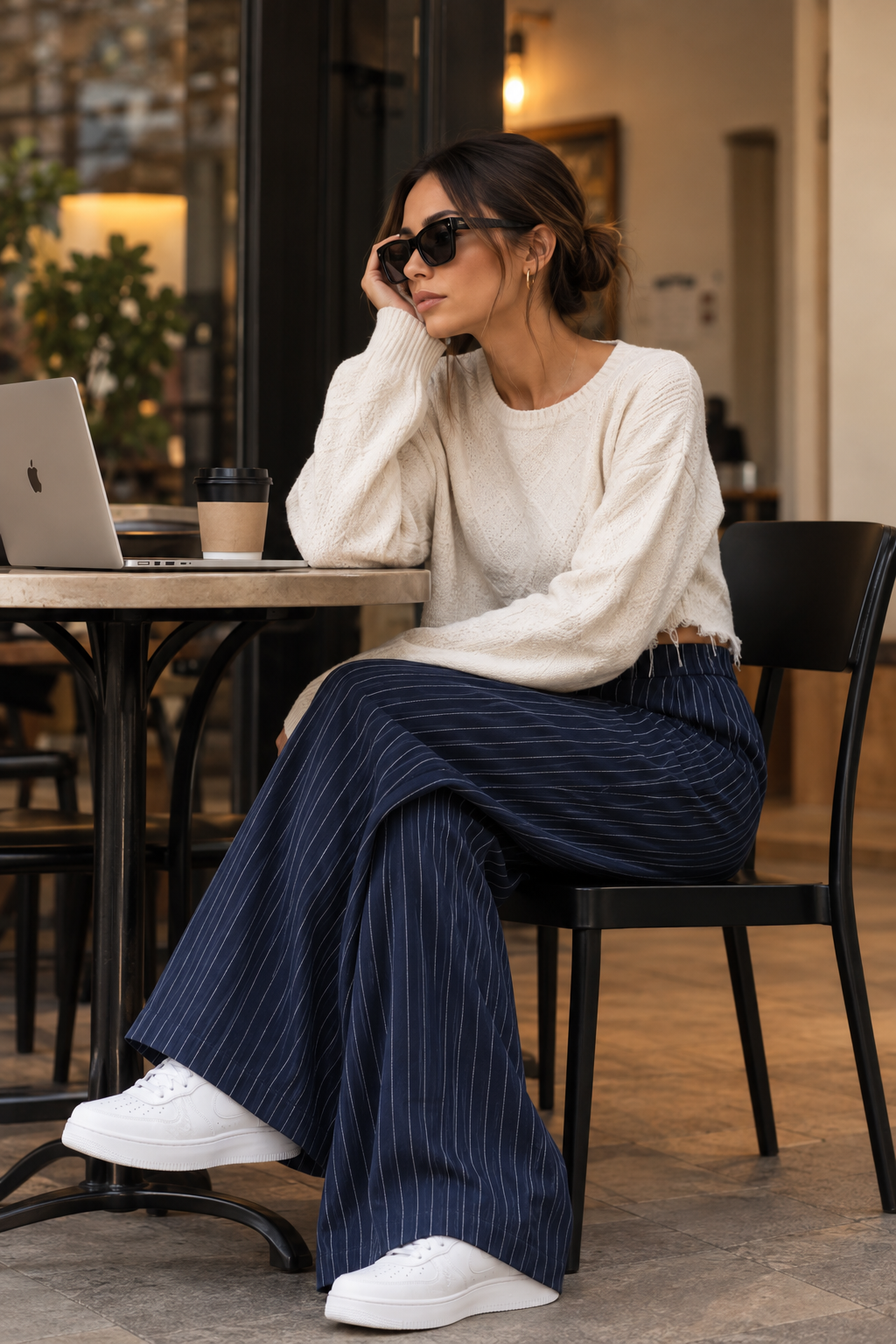 LILA DRAPED TAILORED PANTS