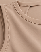 ALMA beige sports bra — fabric detail