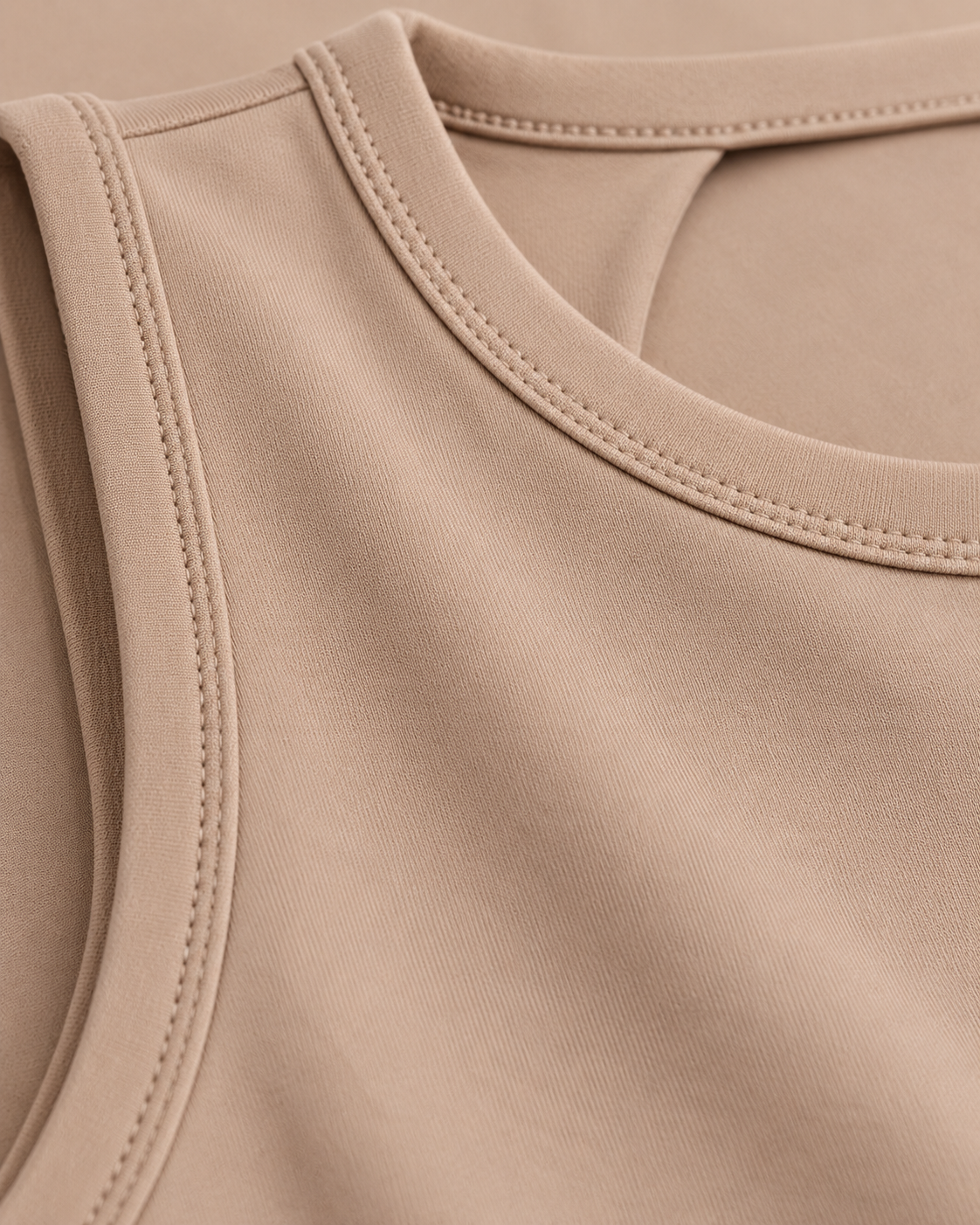 ALMA beige sports bra — fabric detail