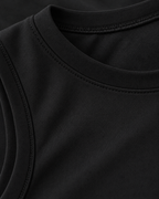 ALMA black sports bra — fabric detail