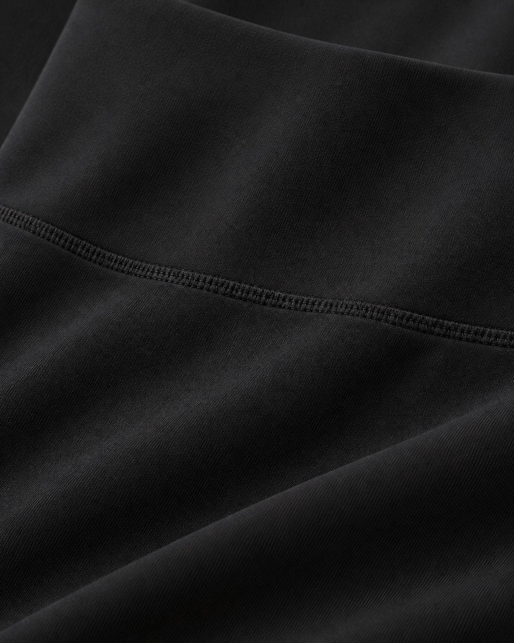 ALMA black high-waisted leggings — fabric detail
