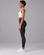 ALMA black high-waisted leggings — side