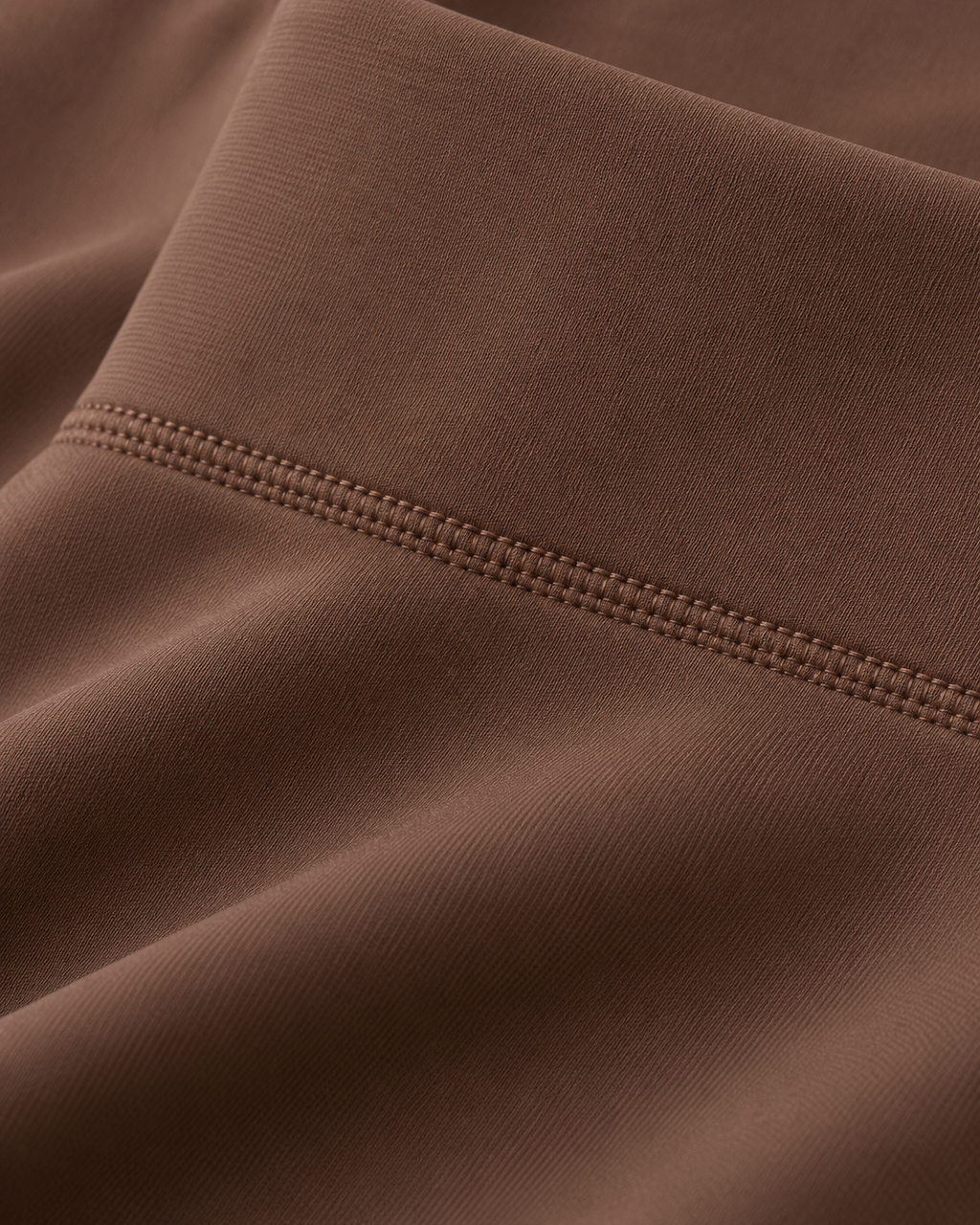 ALMA cocoa color high-waisted leggings — fabric detail