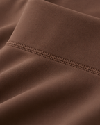 ALMA cocoa color high-waisted leggings — fabric detail