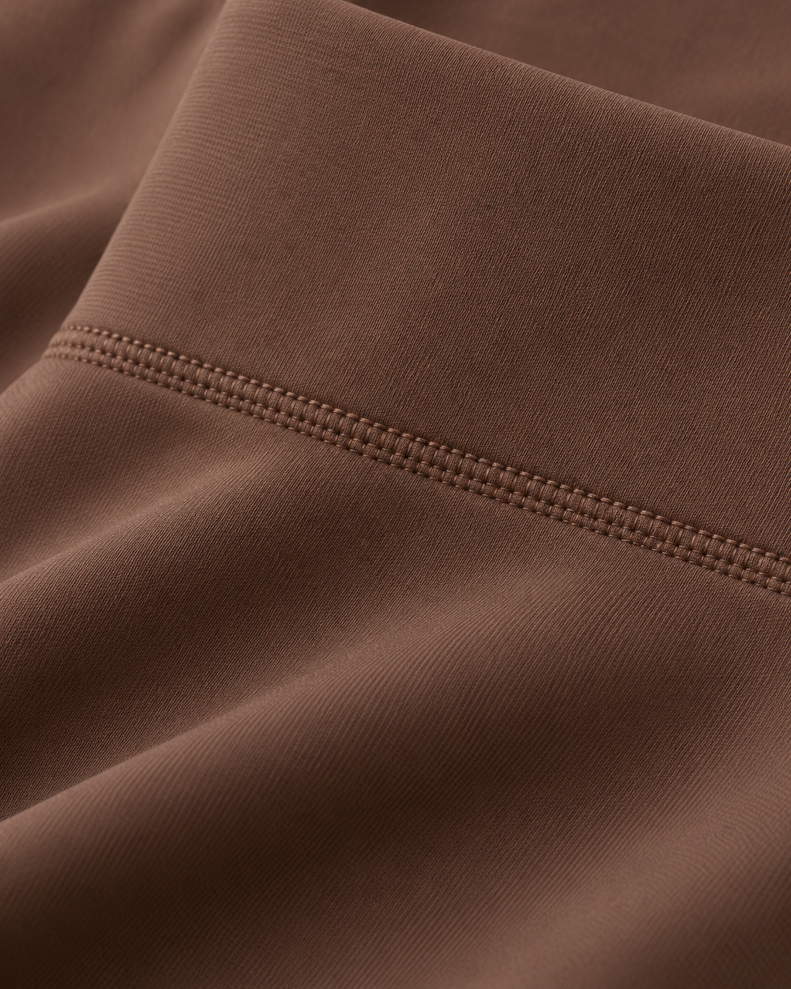 ALMA cocoa color high-waisted leggings — fabric detail