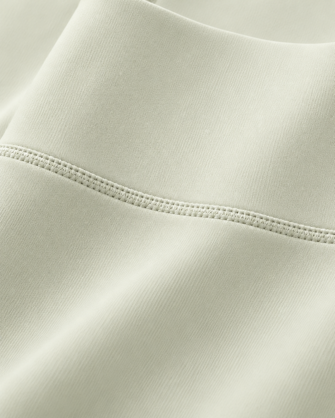ALMA light ivory high-waisted leggings — fabric detail