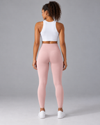 ALMA pink fog high-waisted leggings — back