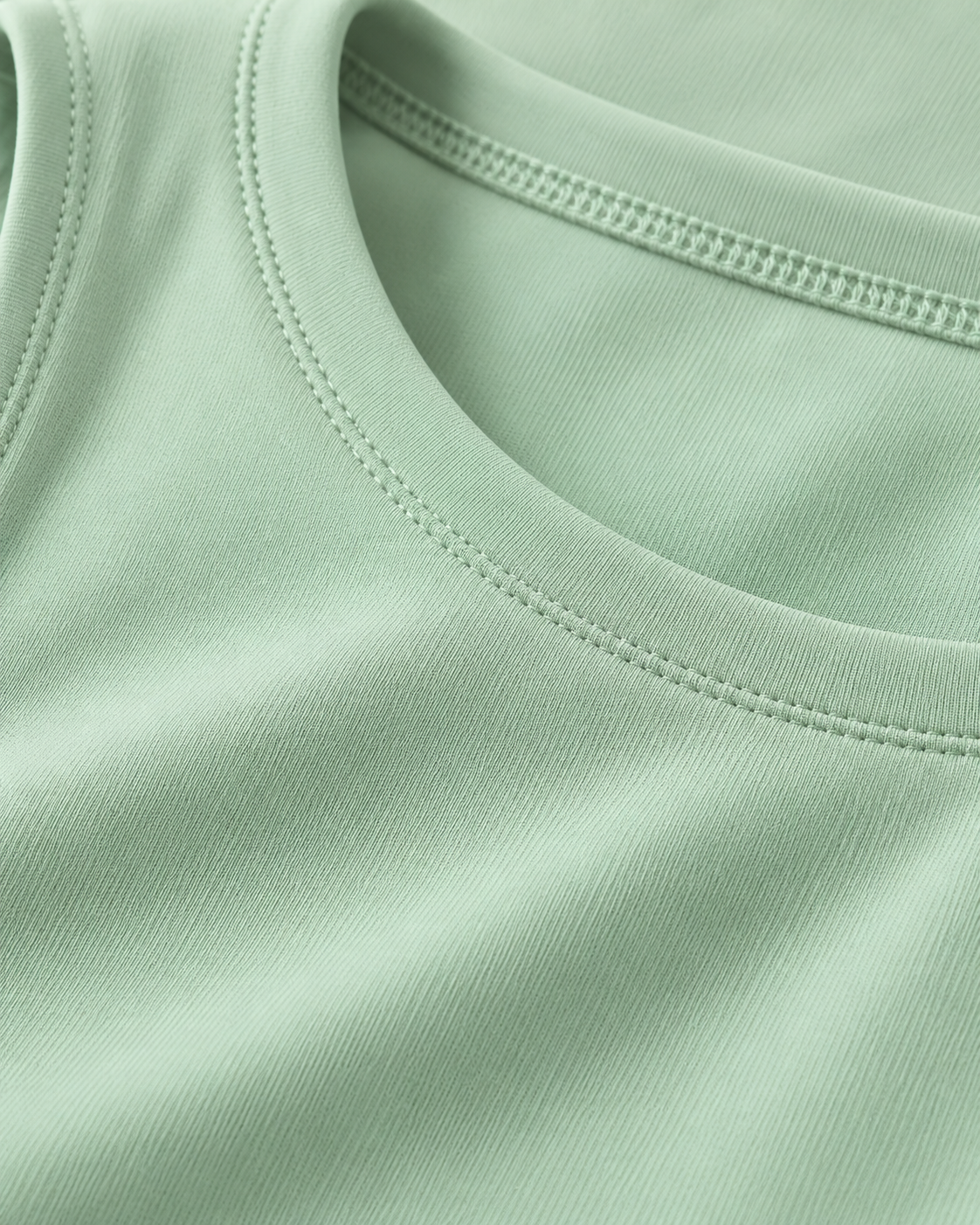 ALMA light green sports bra — fabric detail
