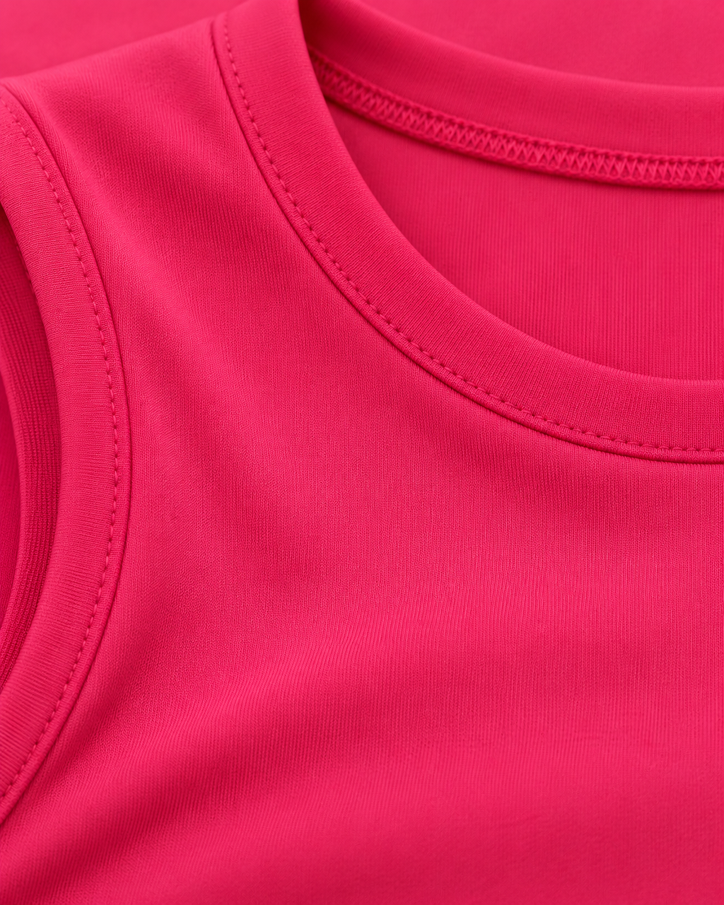 ALMA raspberry sports bra — fabric detail