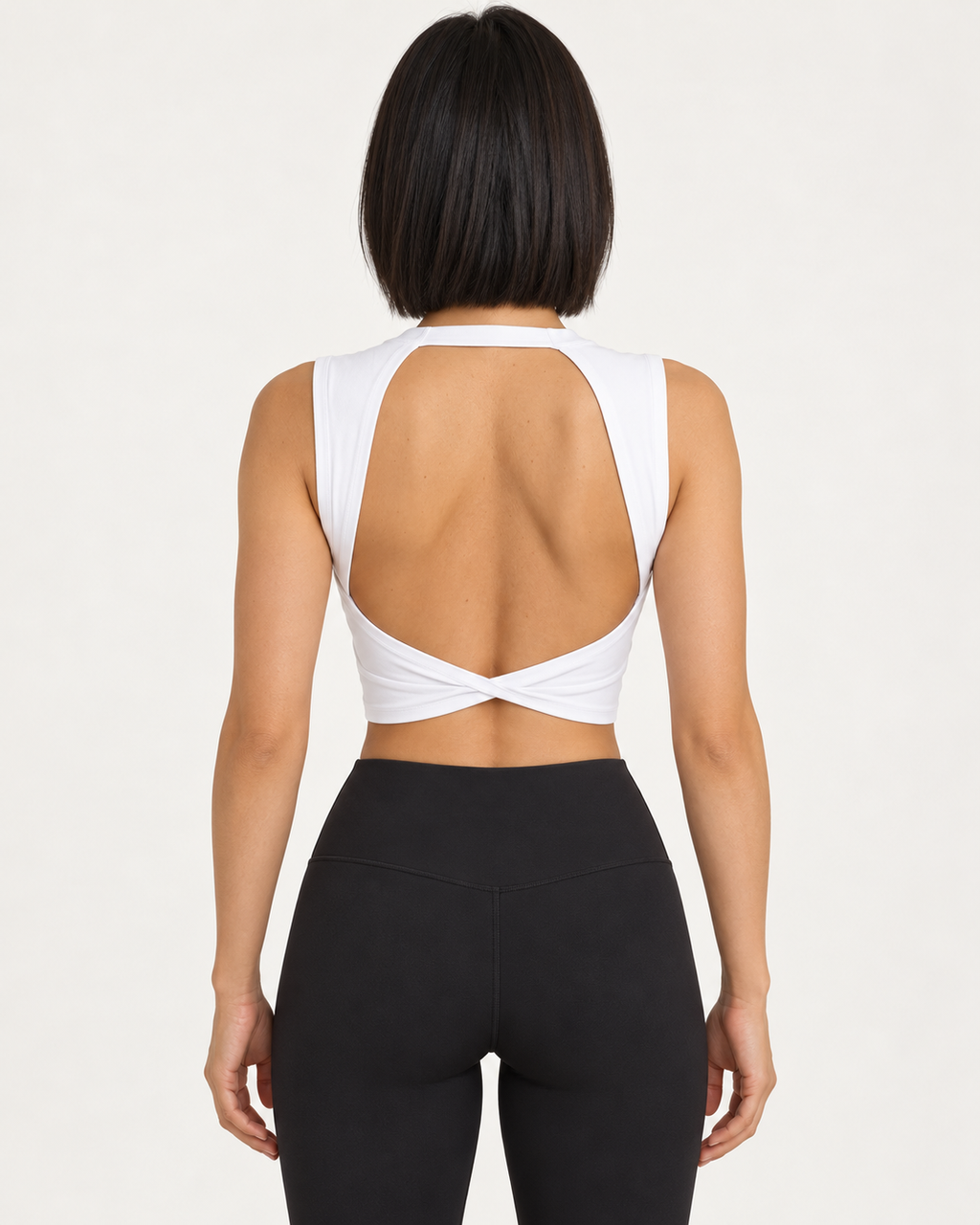 ALMA Sculptflex medium support sports bra — white back