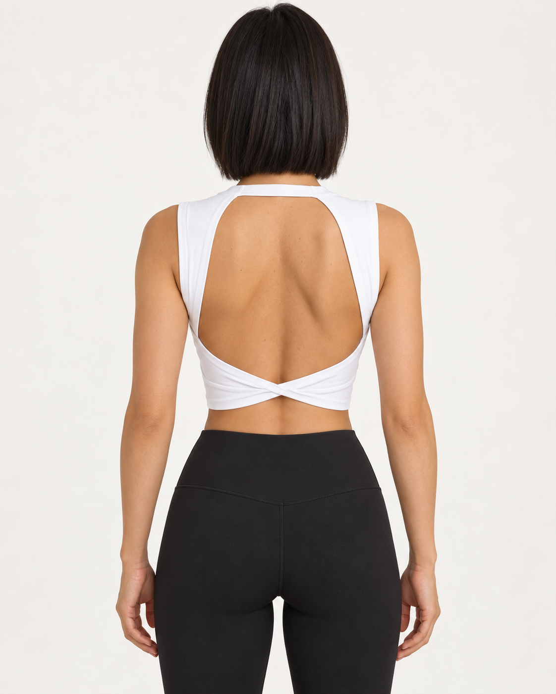 ALMA Sculptflex medium support sports bra — white back