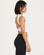 ALMA Sculptflex medium support sports bra — white side