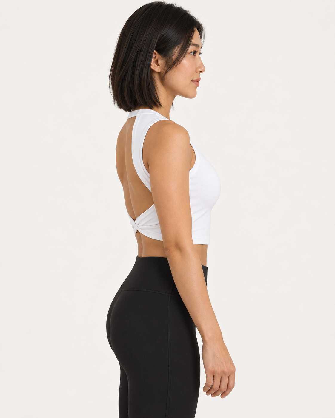 ALMA Sculptflex medium support sports bra — white side