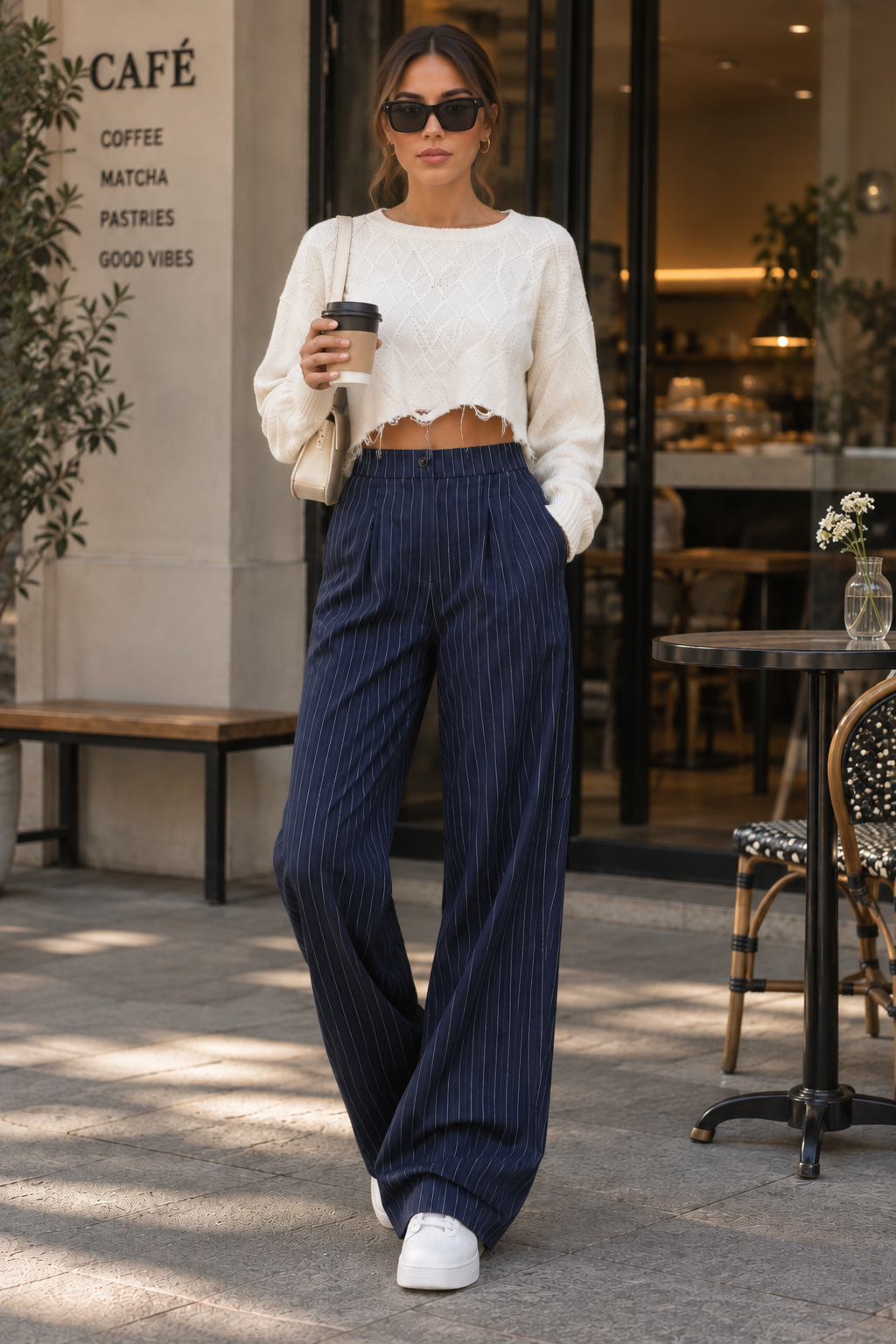 LILA DRAPED TAILORED PANTS