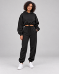 INAYA hoodie and jogger pants set - black - front view