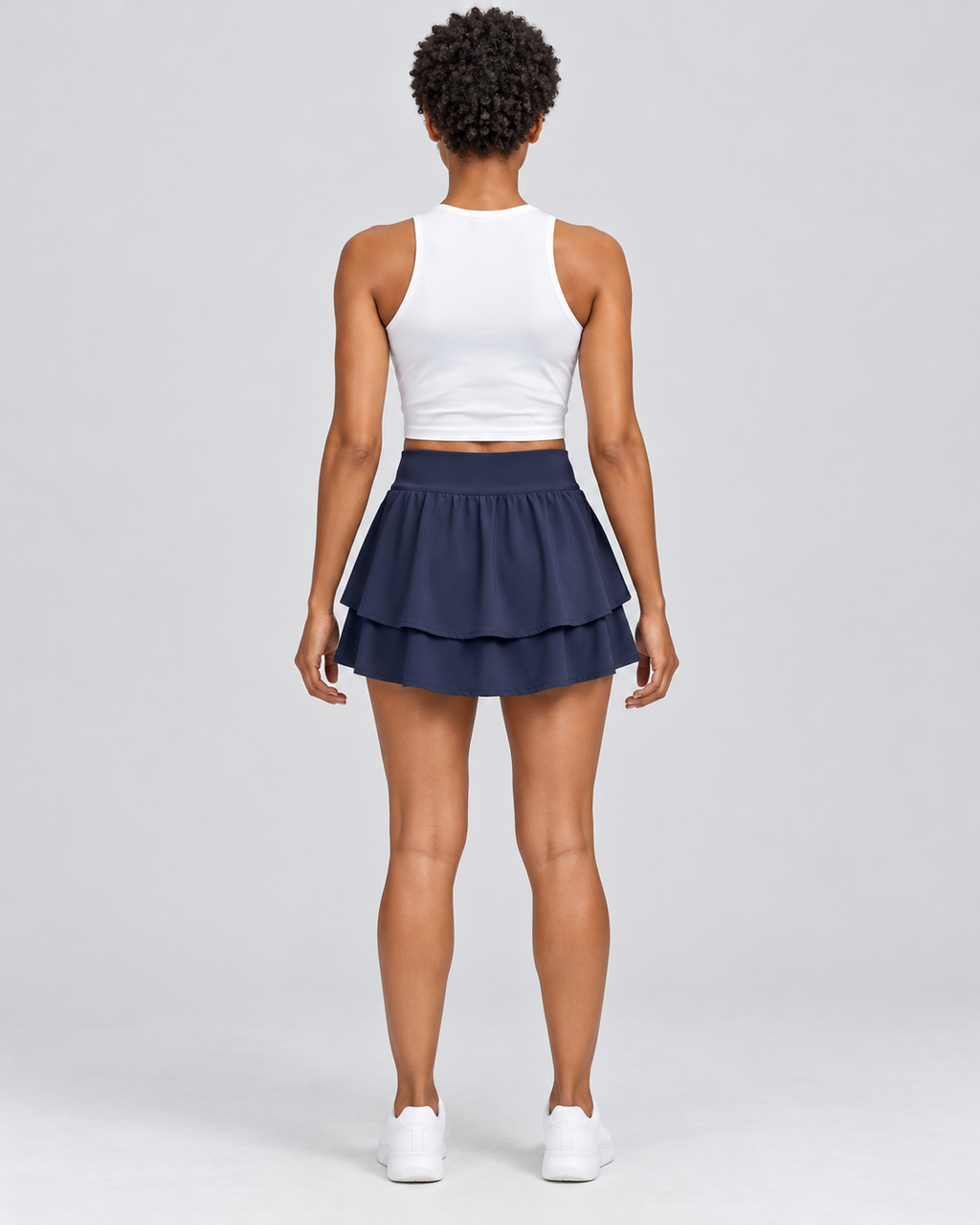 KIRA klara-navy-blue high-rise skort — back
