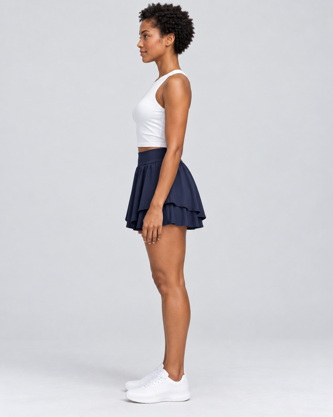 KIRA klara-navy-blue high-rise skort — side