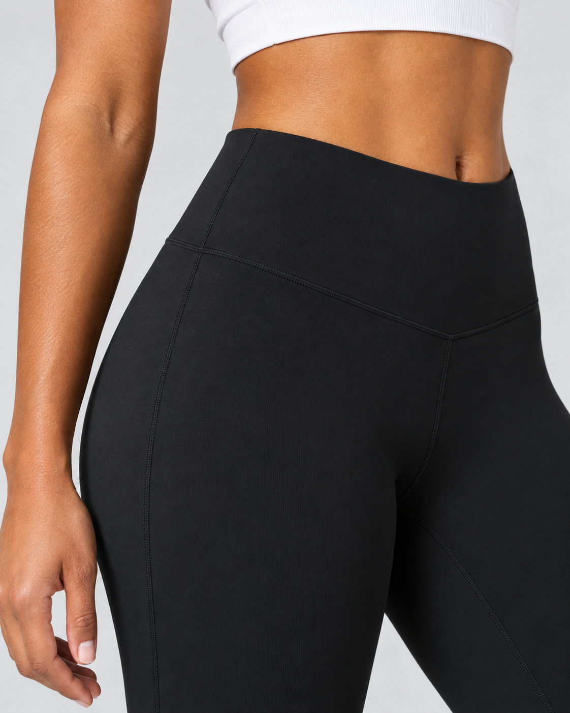 LINE FLEX black sculpt leggings — fabric-detail
