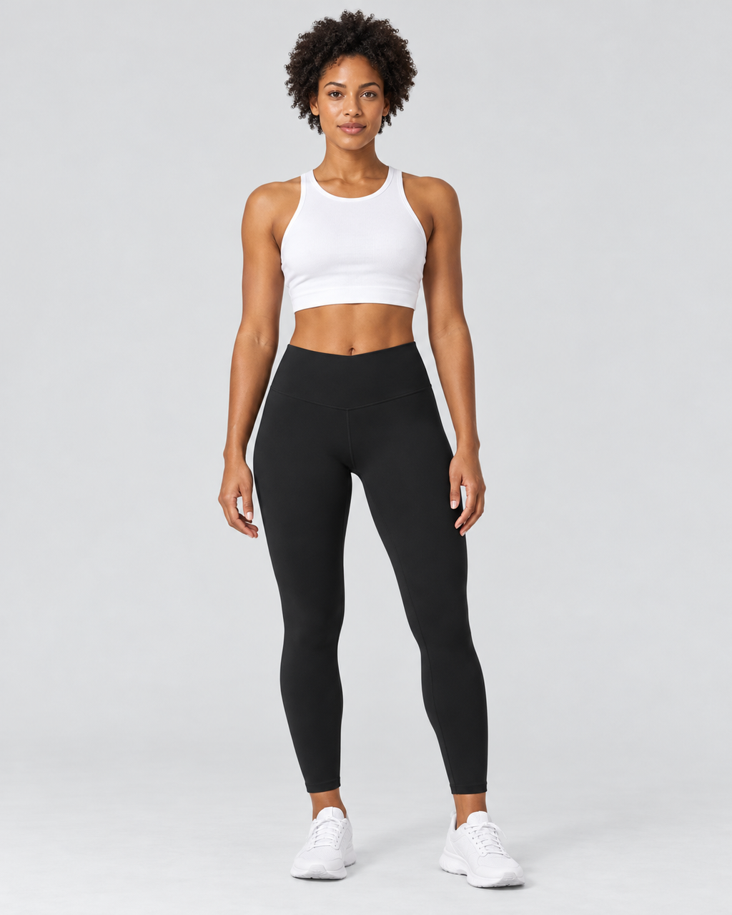LINE FLEX sculpt leggings in black — front view