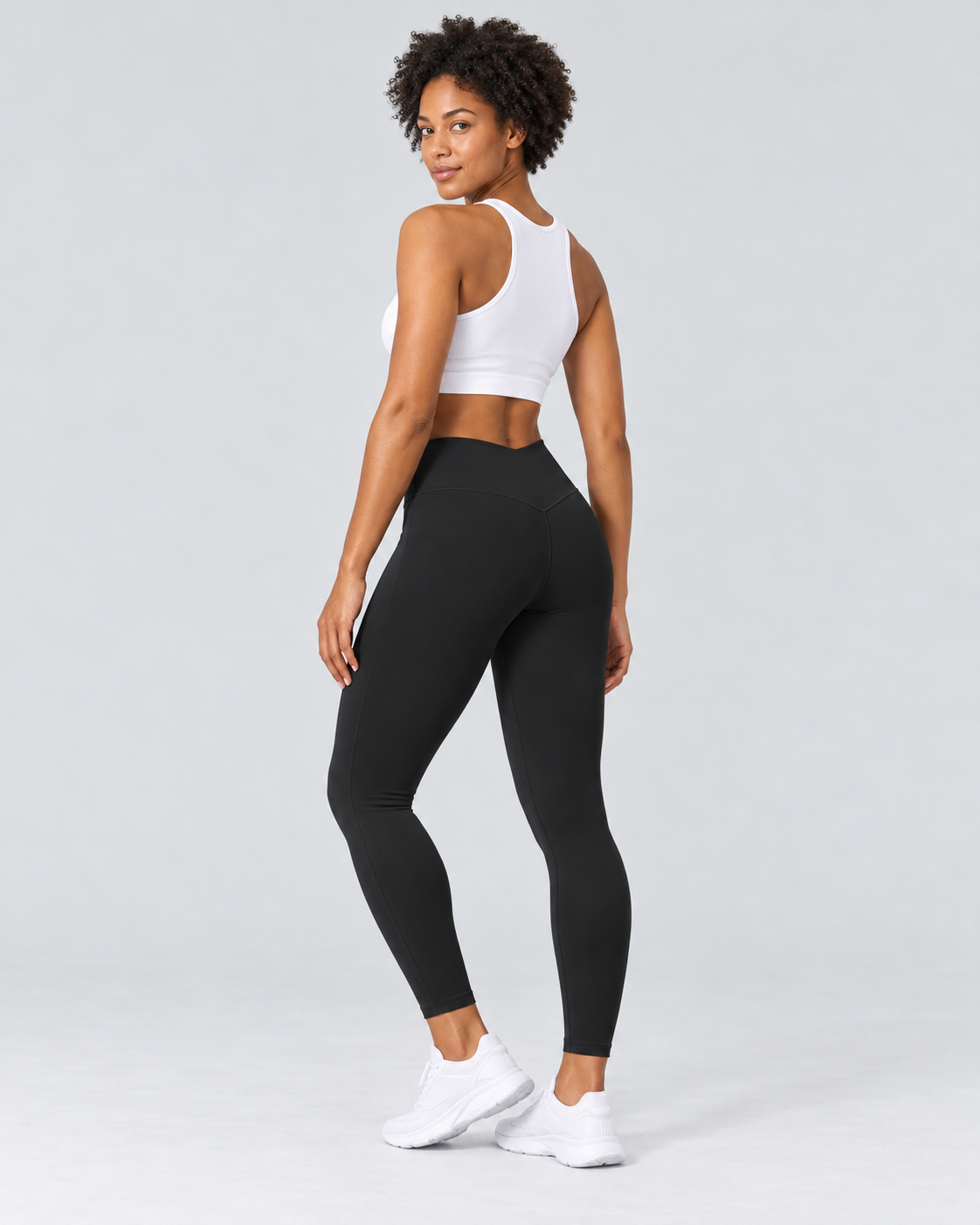LINE FLEX black sculpt leggings — three-quarter