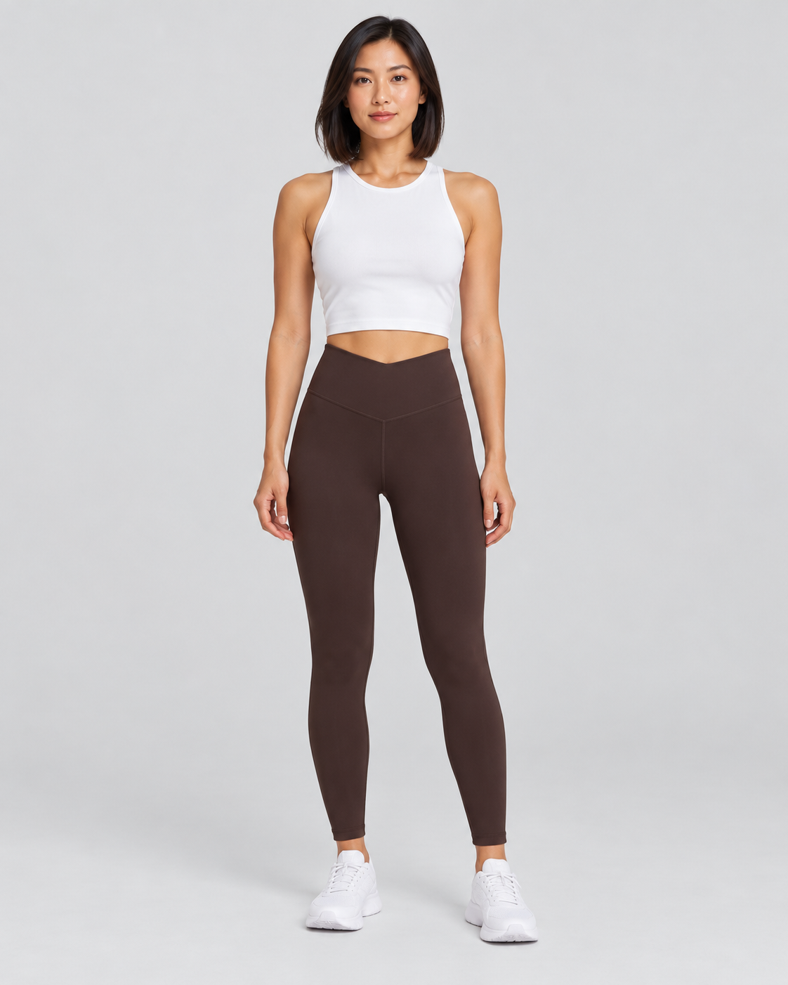 LINE FLEX sculpt leggings in coffee — front view