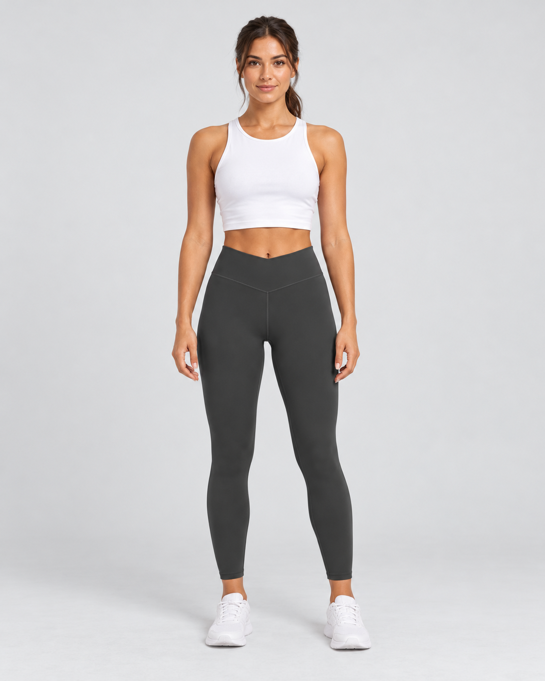LINE FLEX sculpt leggings in lea w gray — front view
