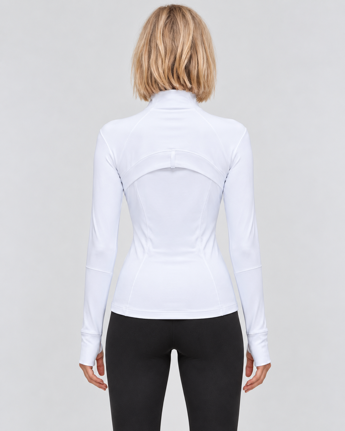 LOU albumin pearlescent white performance jacket — back view