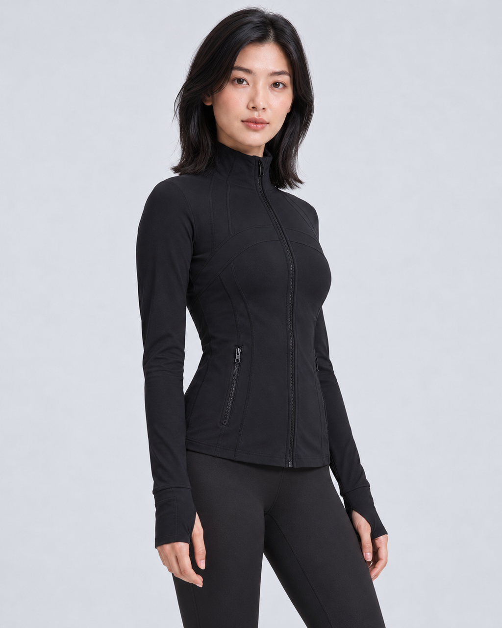 LOU Cloudfit Performance Jacket – black – three-quarter