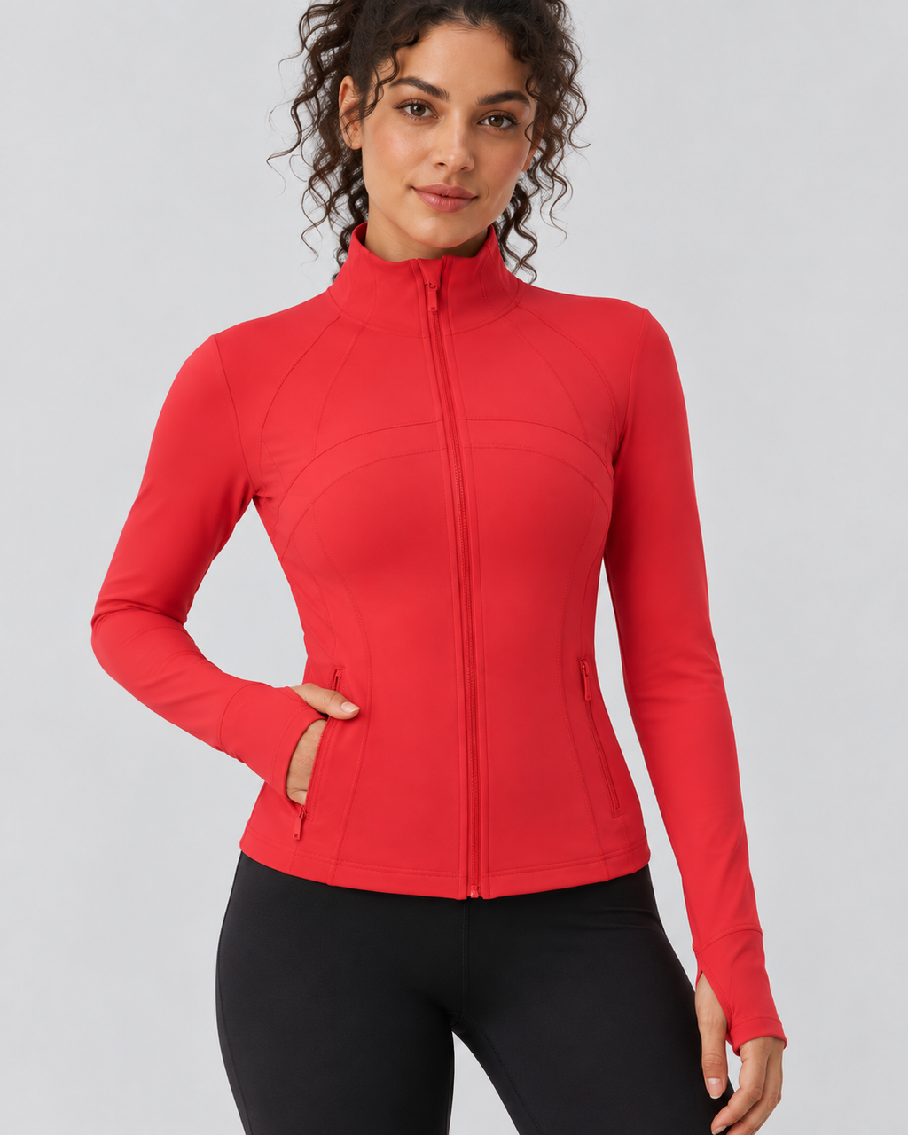 LOU Cloudfit Performance Jacket – chinese-red – fabric-detail