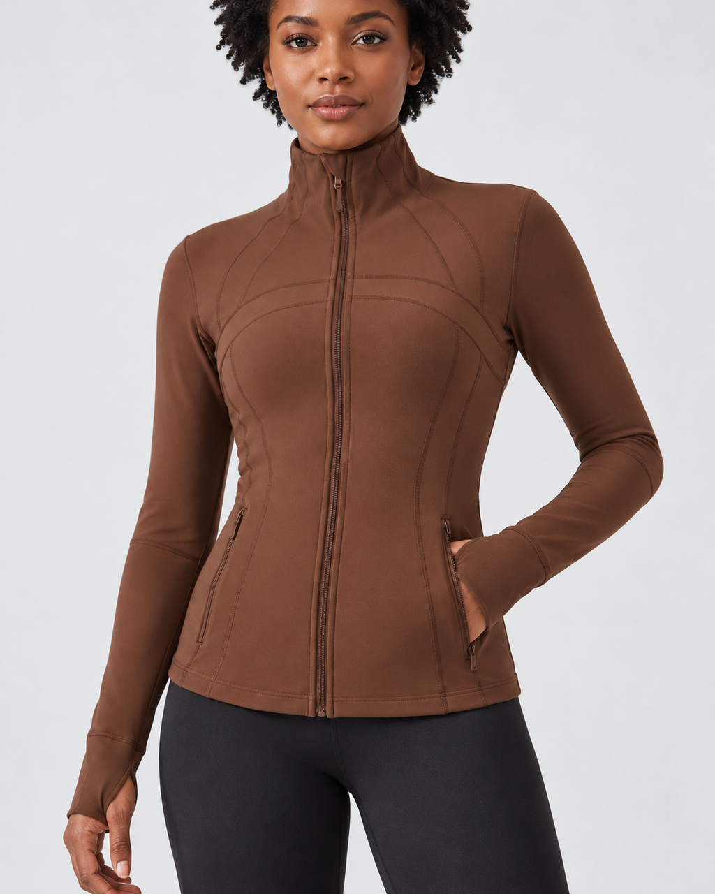 LOU Cloudfit Performance Jacket – cocoa-color – fabric-detail