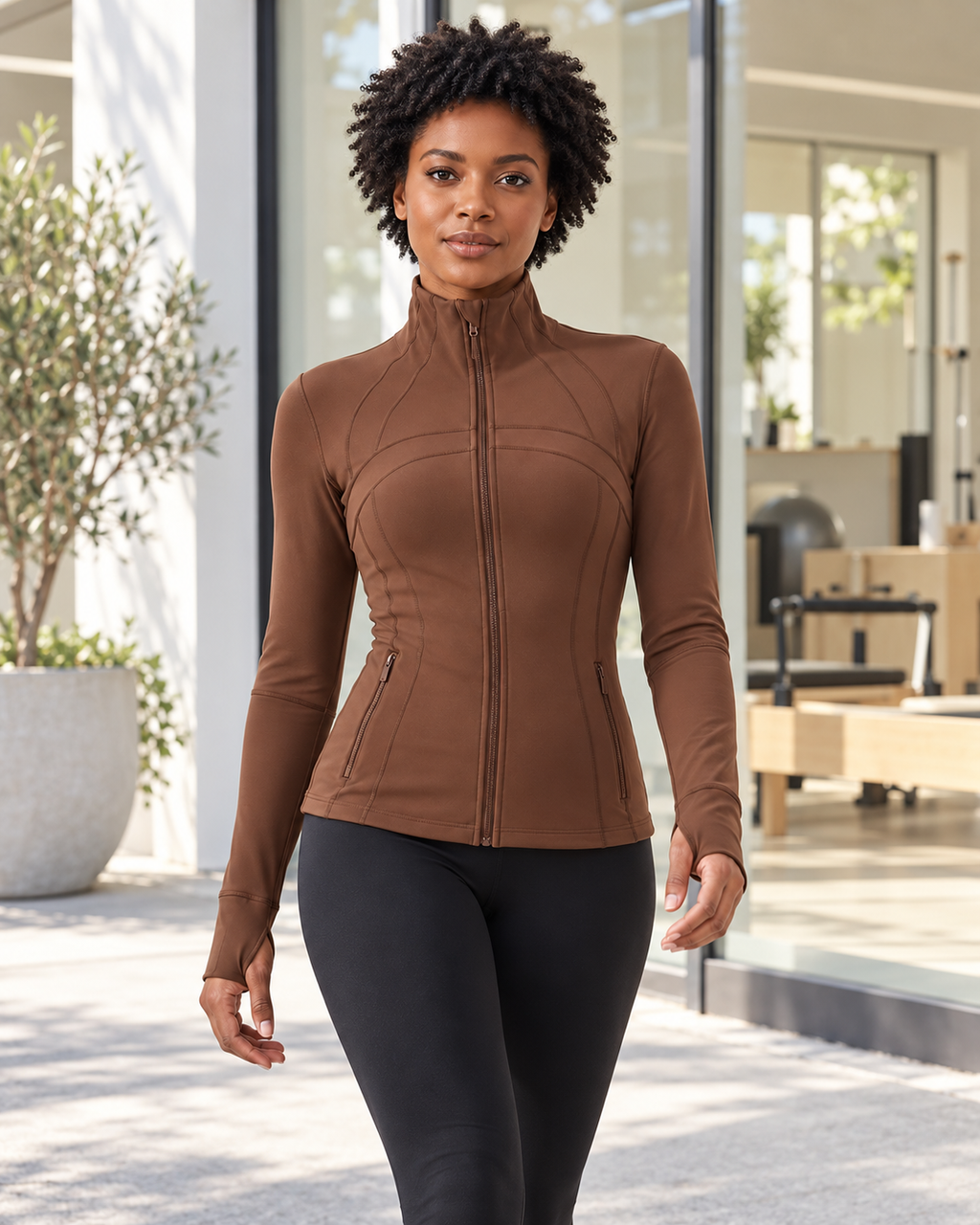 LOU Cloudfit Performance Jacket – cocoa-color – lifestyle