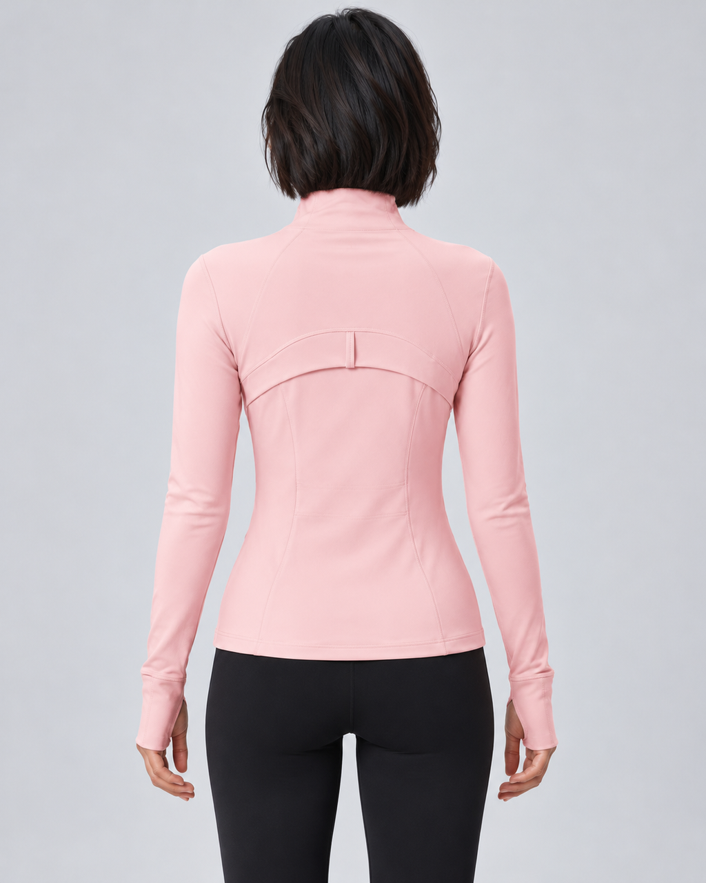 LOU strawberry powder pink performance jacket — back view