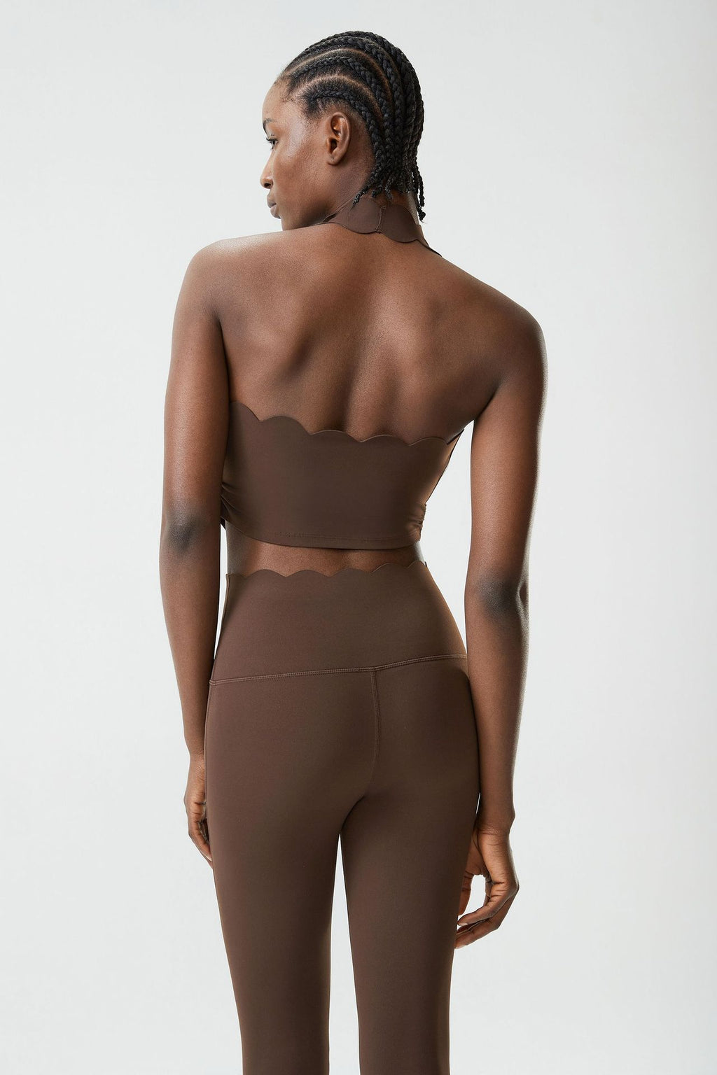 LUNA COFFEE halter sports bra - supplier back view