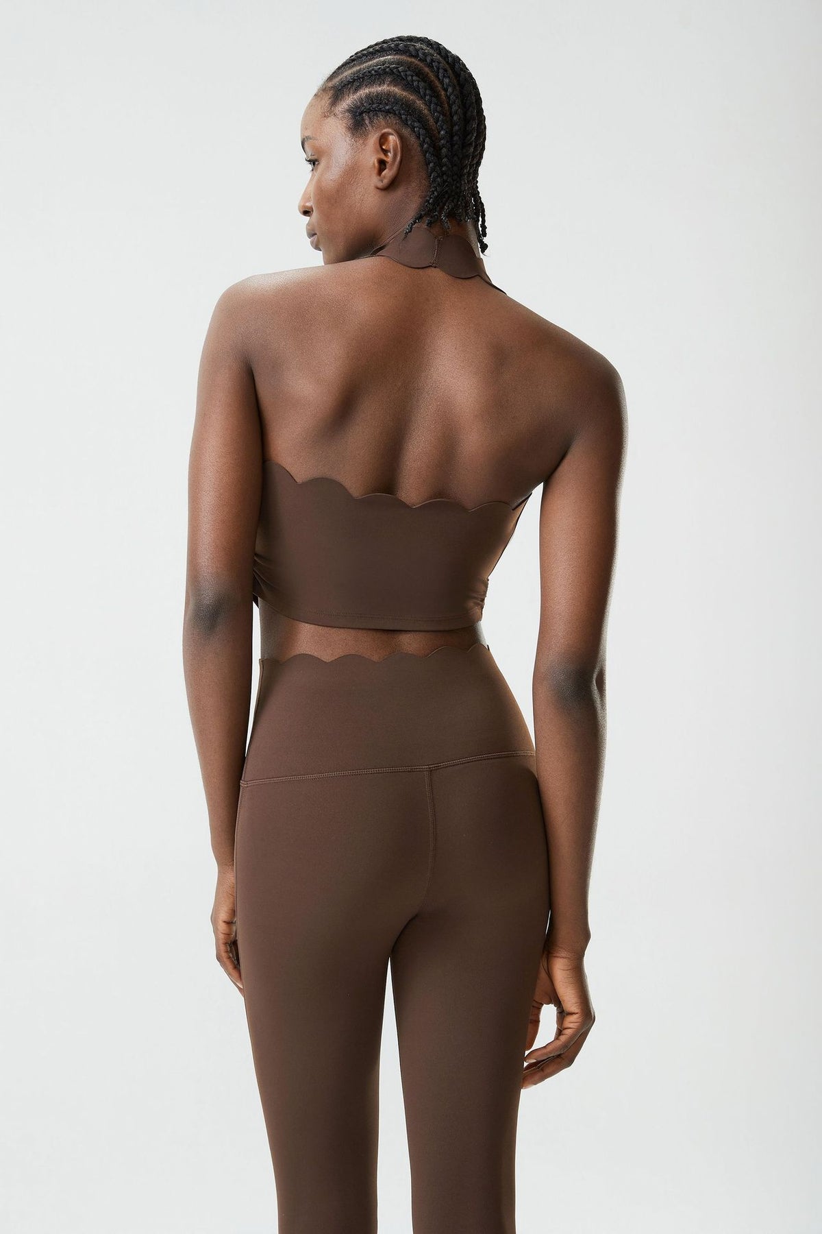 LUNA COFFEE halter sports bra - supplier back view