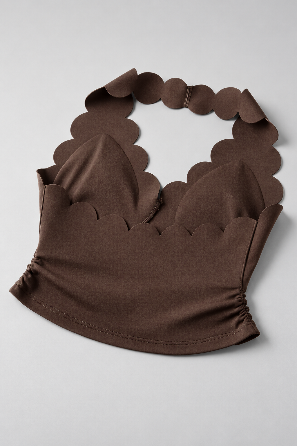 LUNA COFFEE halter sports bra - side product view