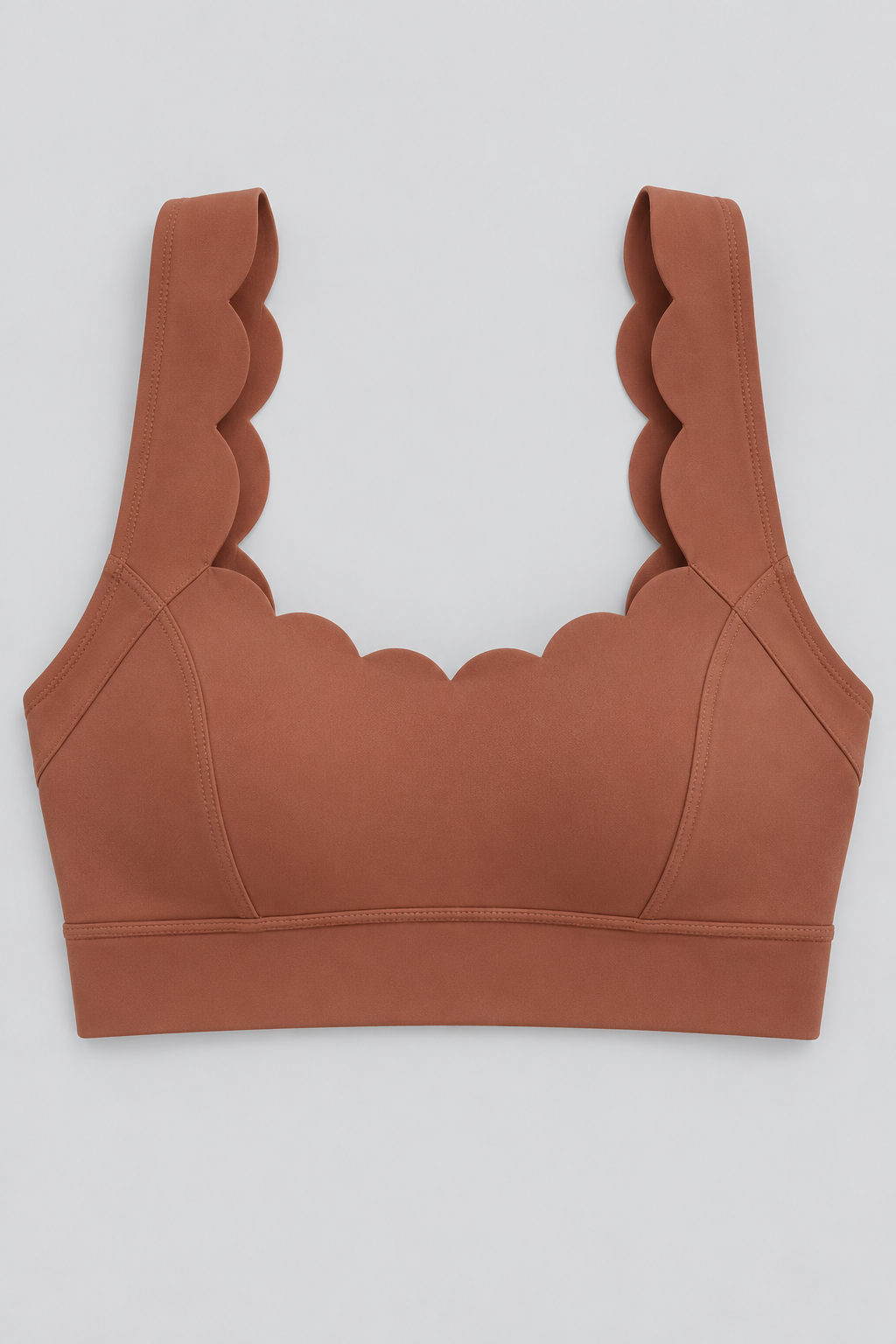 MAE CINNAMON BROWN sports bra - fabric-detail view