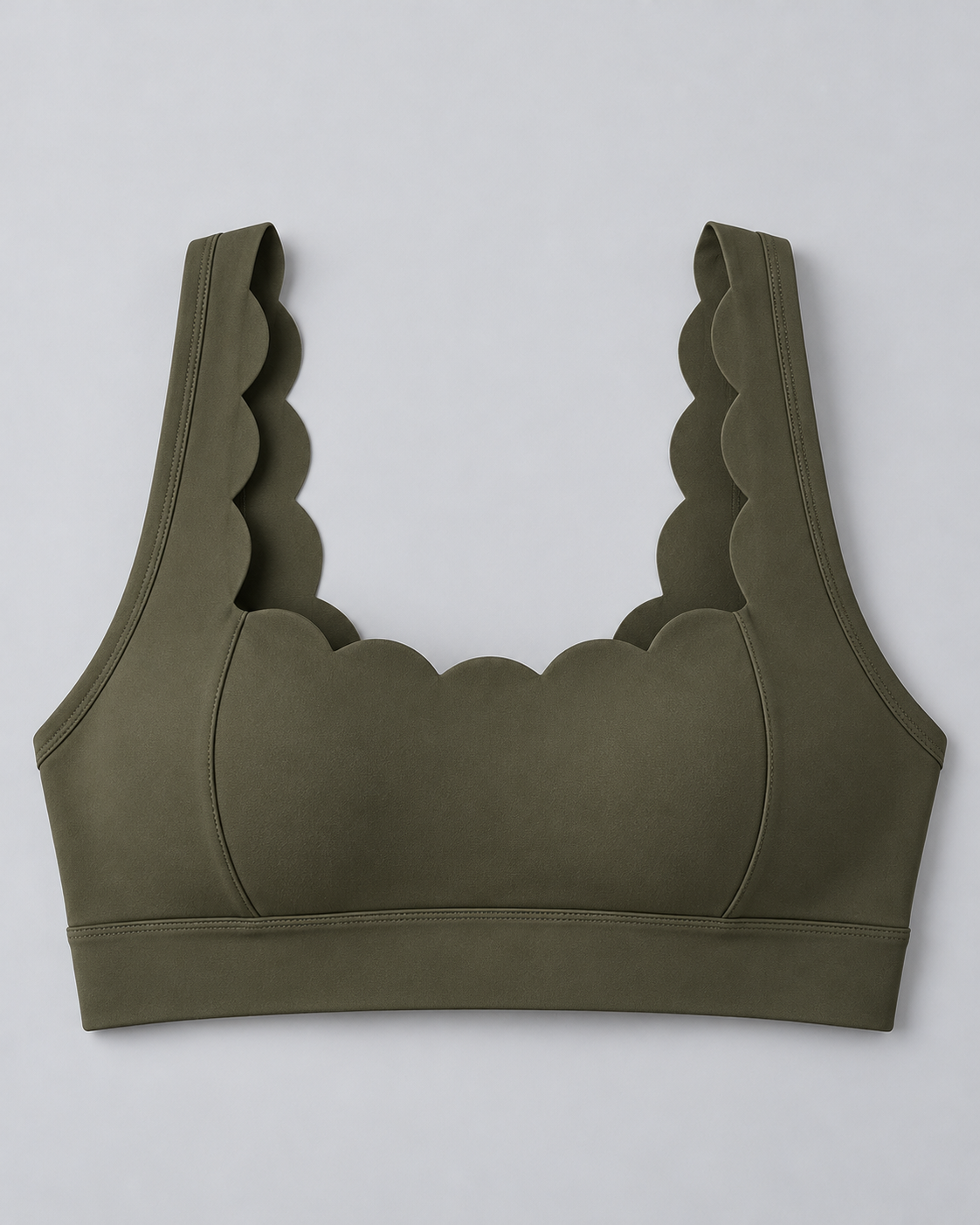 MAE FOREST GREEN sports bra - fabric-detail view