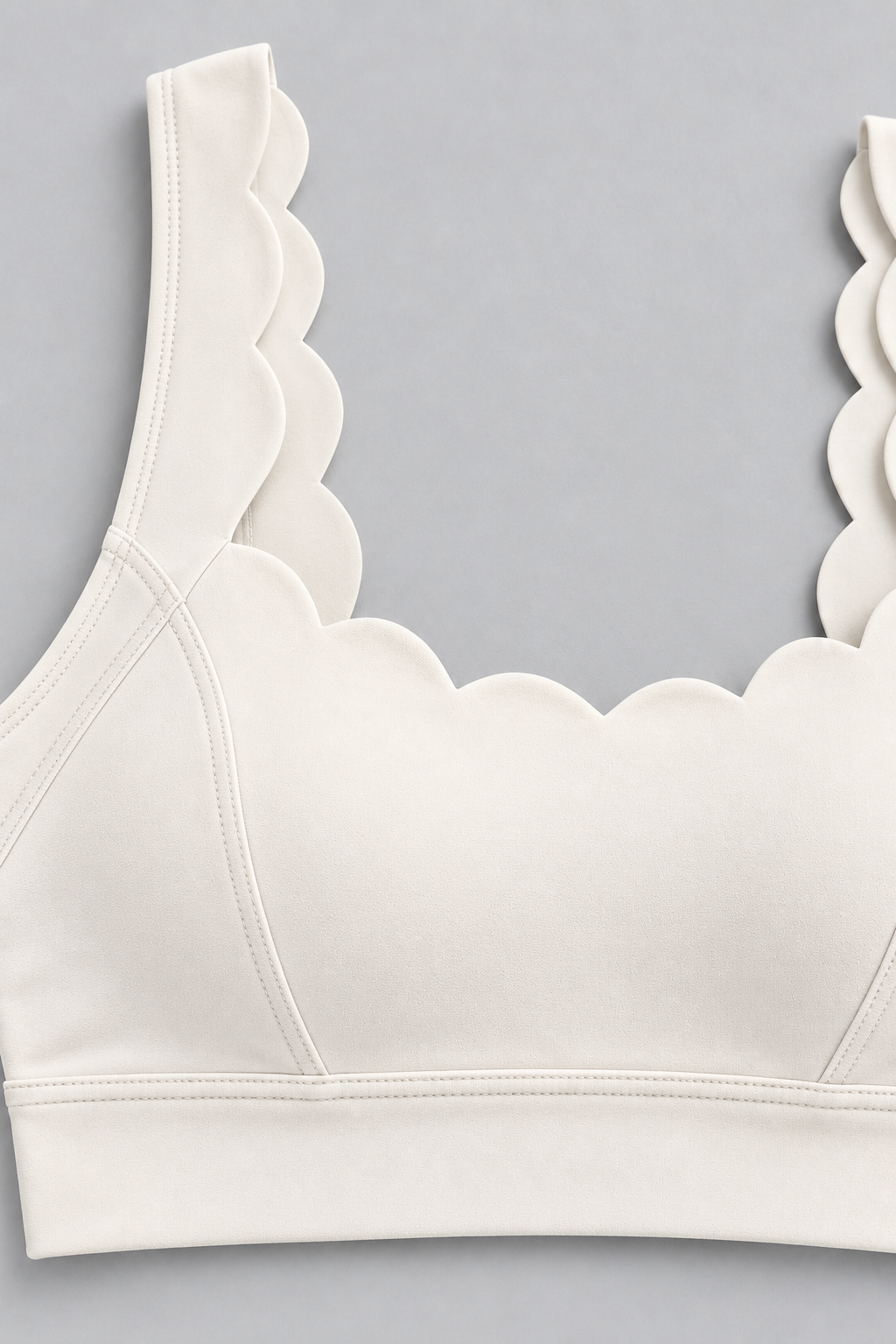 MAE IVORY WHITE sports bra - fabric-detail view