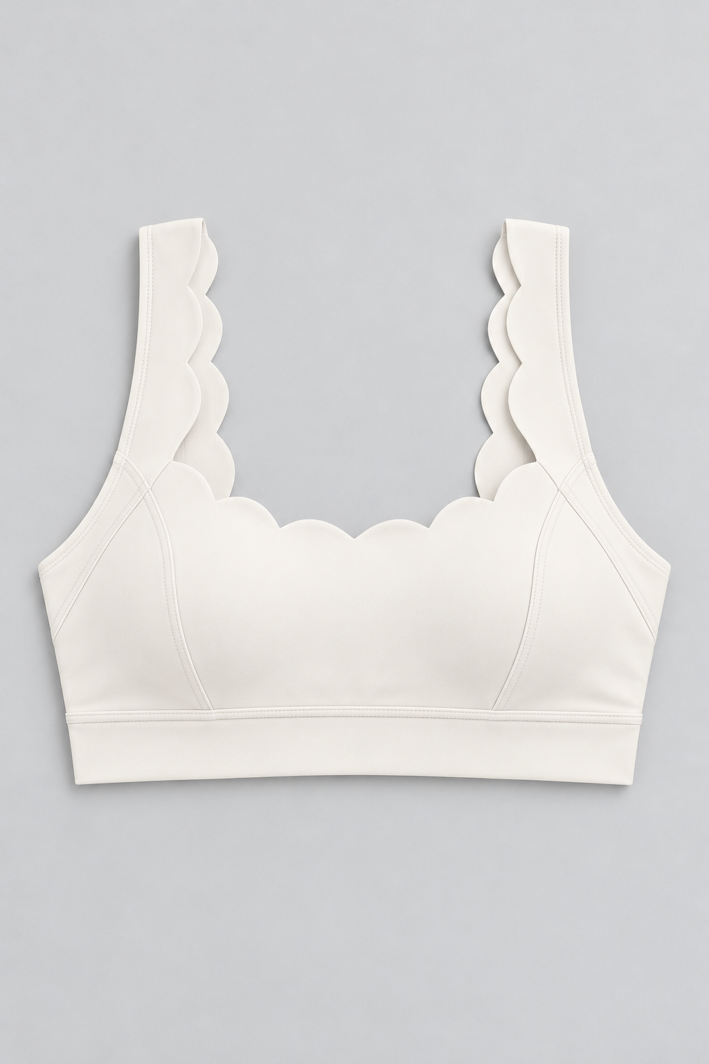 MAE IVORY WHITE sports bra - front view