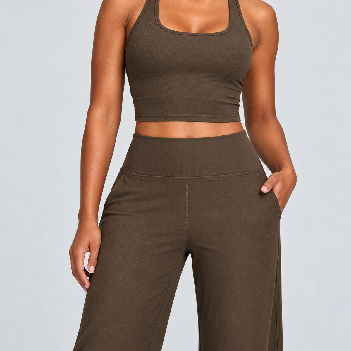 PAULA — dark brown — fabric-detail